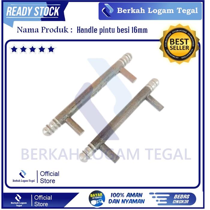 handle pintu besi 16mm / pegangan pintu besi / aksesoris pintu besi
