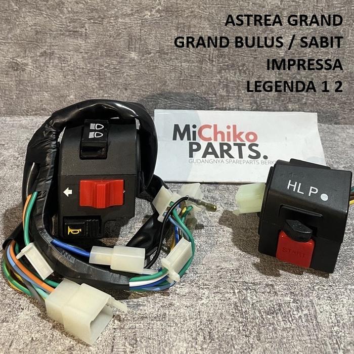 Sepasang Holder Saklar Kiri Kanan Astrea Grand Lama Sabit Bulus Impressa Legenda 1 2 Set Sepasang