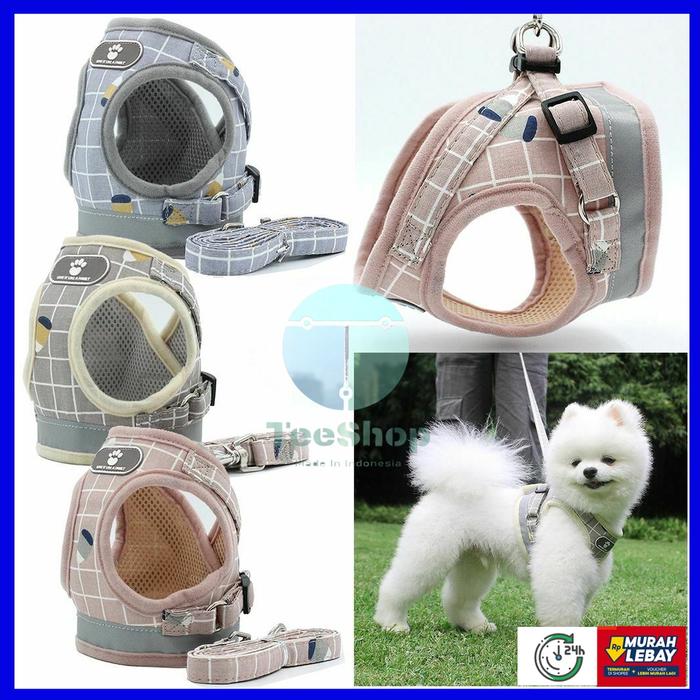 HARNESS ANJING ROMPI ANJING HARNESS KUCING TALI KUCING BAJU KUCING TALI TUNTUN ANJING ROMPI KUCING