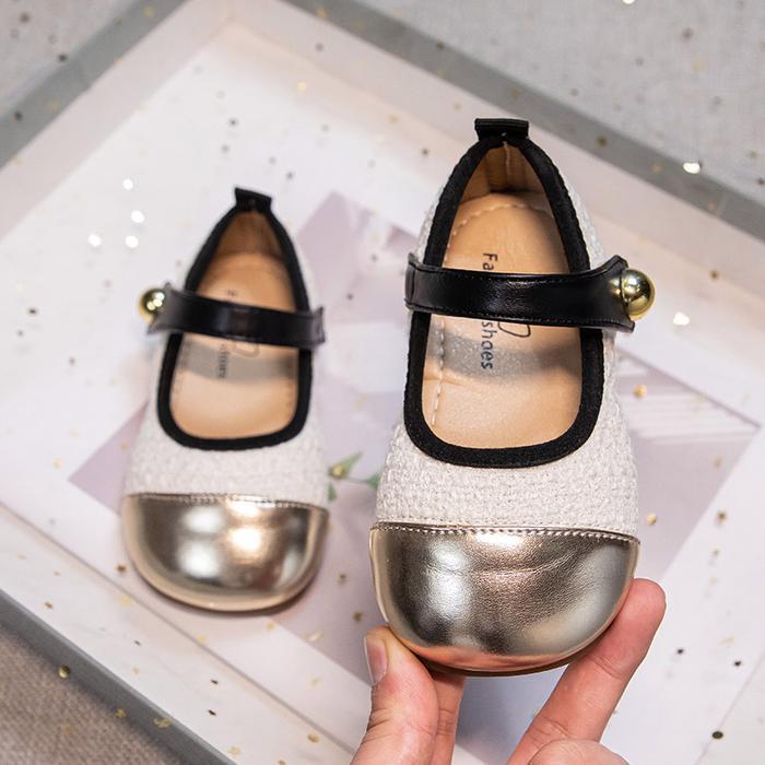 Loei Mathilda Sepatu Fashion Anak Perempuan Bahan Tweed Nyaman Dan Mewah Kd0011