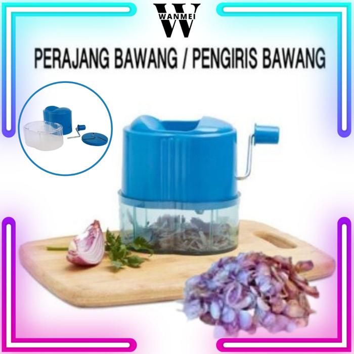 WM Alat Iris Bawang Manual Pemotong Perajang Bawang Giling Bumbu Dapur Penghalus Bawang Merah Putih 