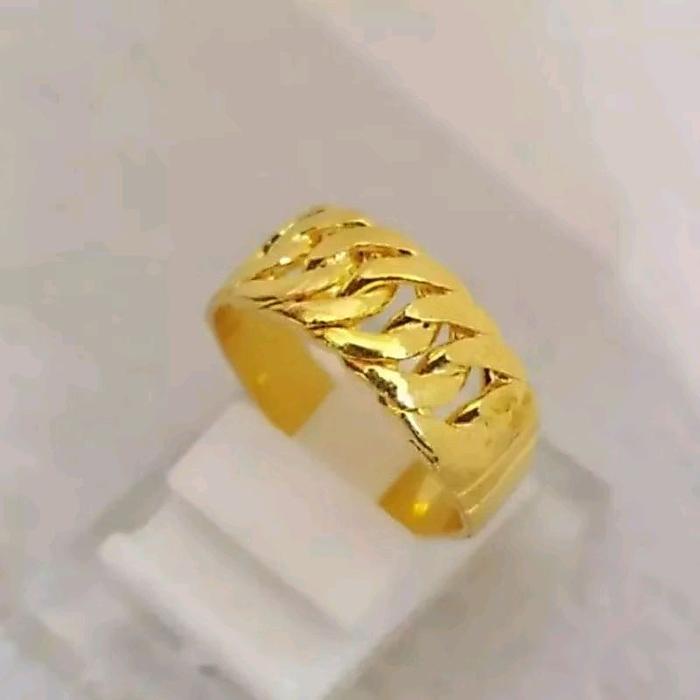 cincin koin logam 91 motif rantai