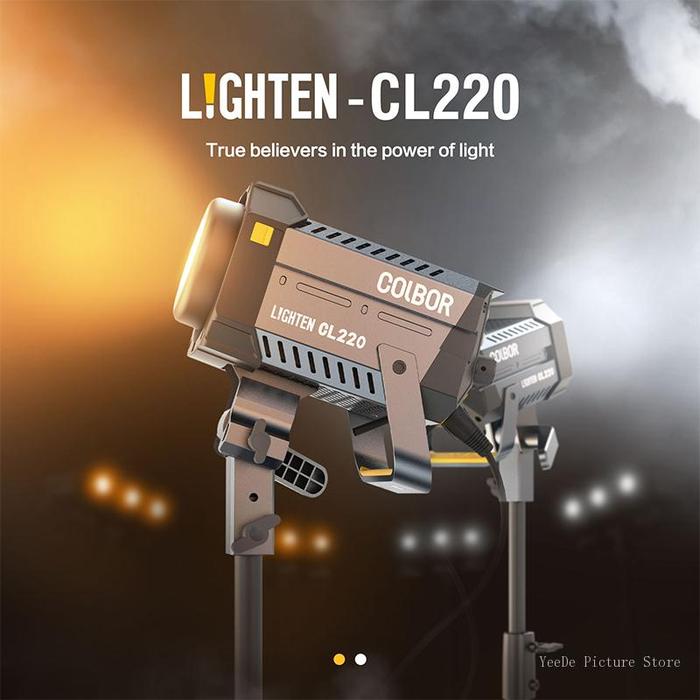 Synco COLBOR lampu Video CL220/CL220M 200W, lampu fotografi 2700