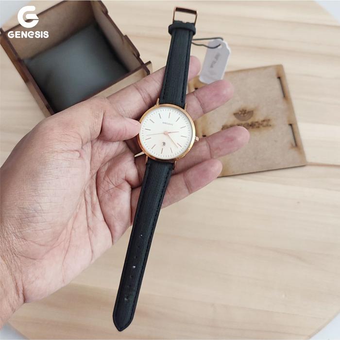 Jam Tangan Wanita Strap Hitam Dial Putih BGZ 1018 TLLR