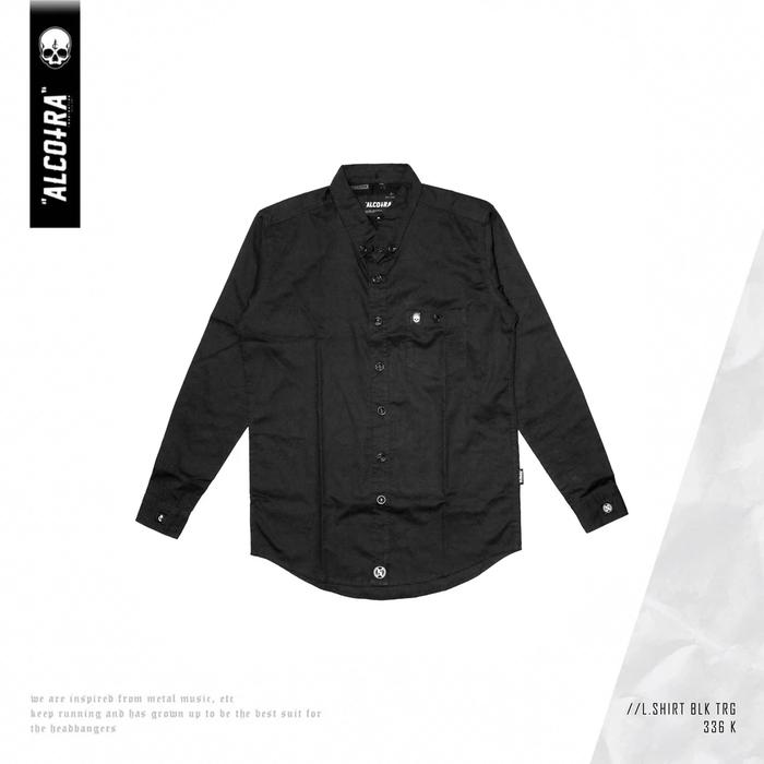 L.SHIRT BLK TRG || LONG SHIRT BLACK TRG || KEMEJA ALCOTRA || ORIGINAL BRAND ALCOTRA FLANEL