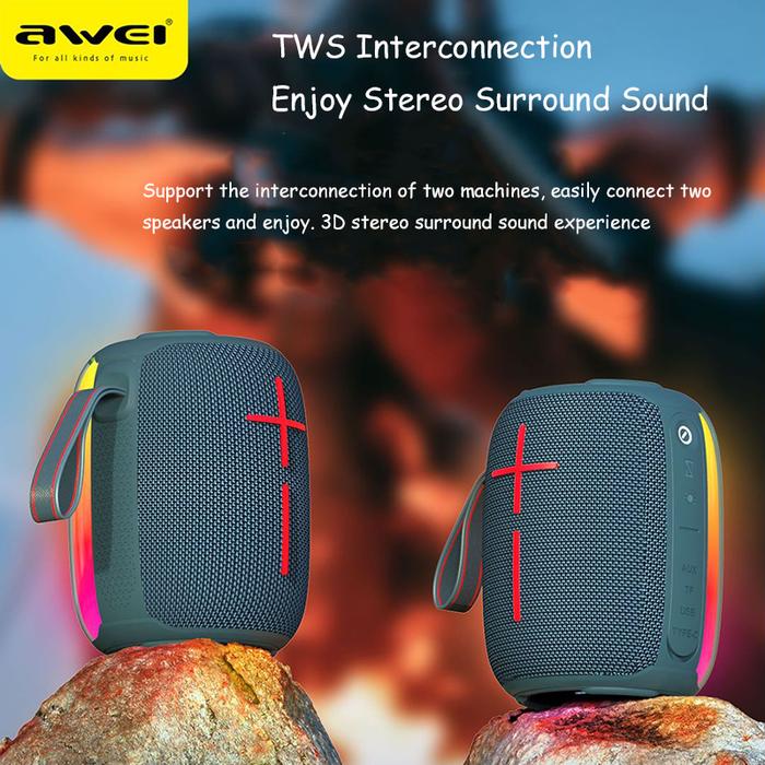Awei Y525 Bluetooth 5.3 Speaker Portable TWS Hifi Wireless Speaker