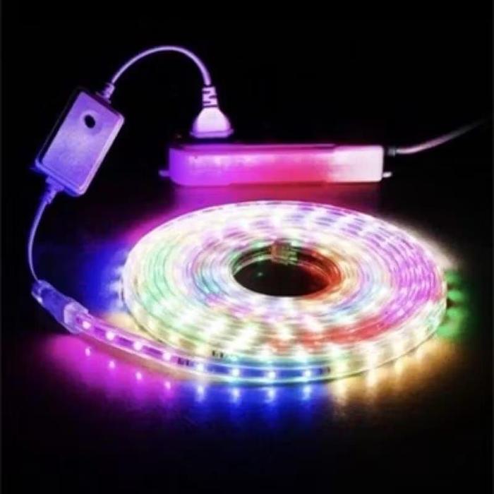 {BG} LAMPU LED STRIP SELANG 220V OUTDOOR RGB / LAMPU LED STRIP SELANG 10 METER DAN 8 METER 220V OUTD
