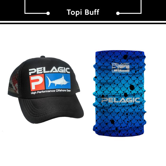 Pake 2in1 Topi Buff Mancing Masker Brand Logo Pancing dan Topi Mancing untuk Mancing Light Popping