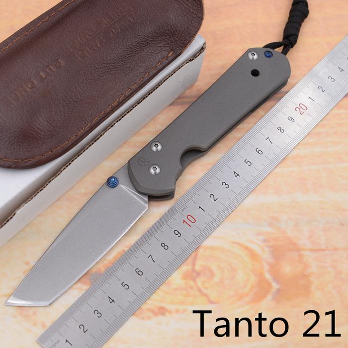 JUFULE Large  Sebenza Tanto 21 folding knife S35vn TC4 Titanium
