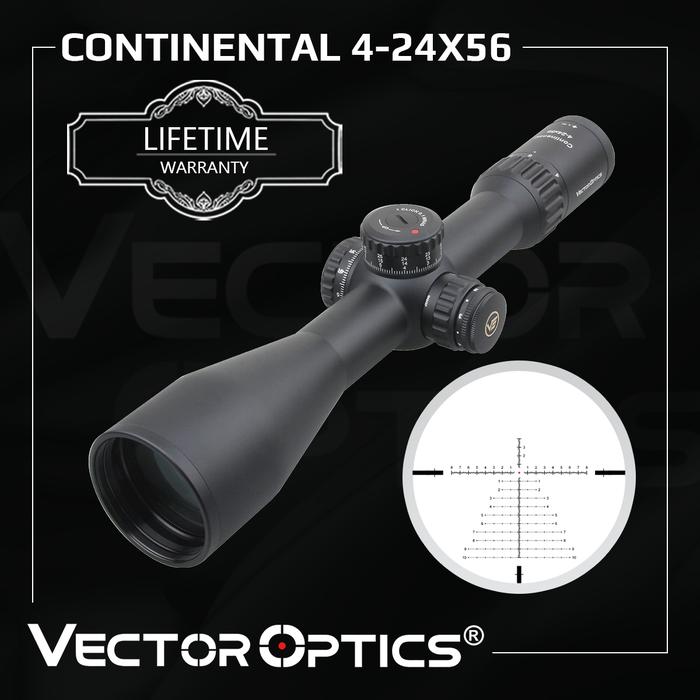 Vector Optics Continental 4-24x56 HD 34mm FFP Hunting Riflescope