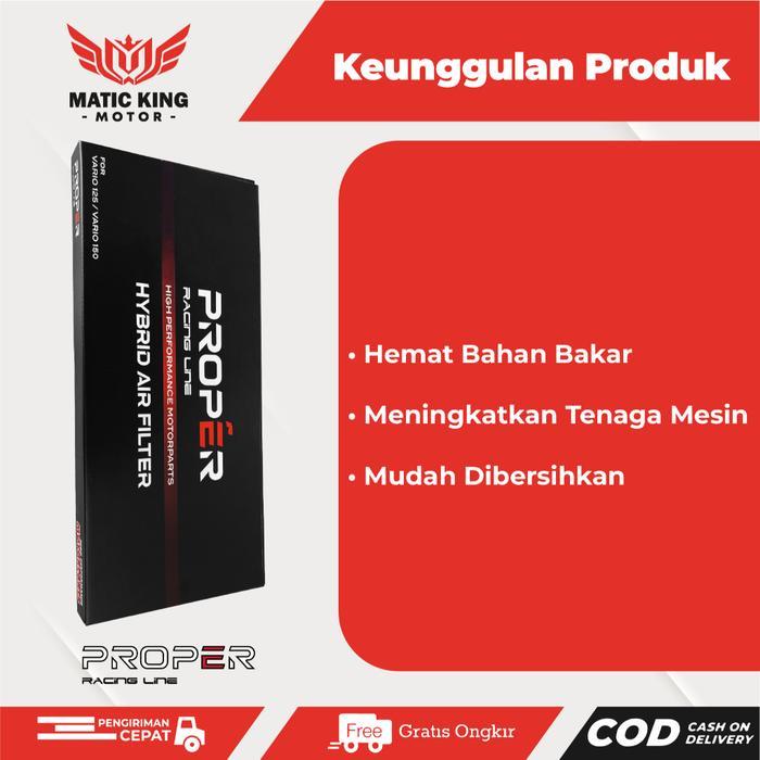 PROPER RACING LINE FILTER SARINGAN UDARA HAWA YAMAHA NMAX AEROX 155 ALL NEW 2020UP B6H