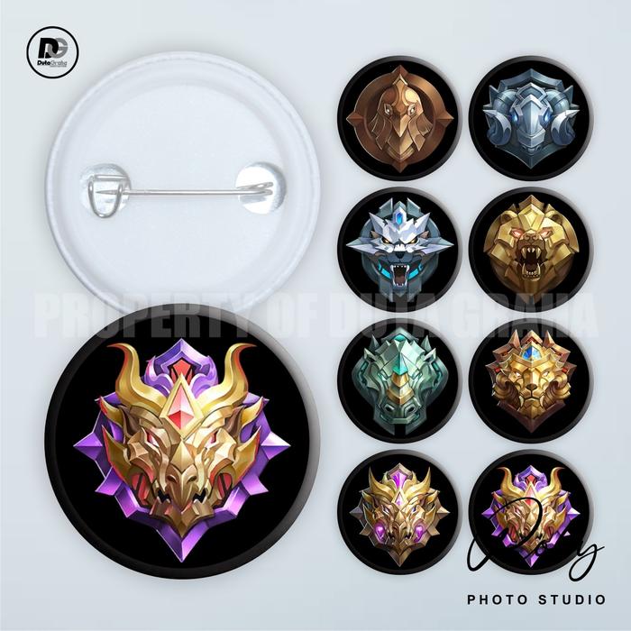 [PIN PRESS] RANK MOBILE LEGENDS MLBB Pin Bros Aksesoris Souvenir GAME GAMER GAMING