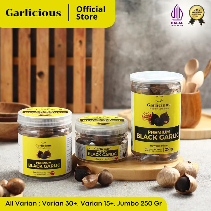 BAWANG HITAM TUNGGAL BLACK GARLIC GARLICIOUS | Black Garlic Solo Tunggal Premium isi 30 butir Bawang