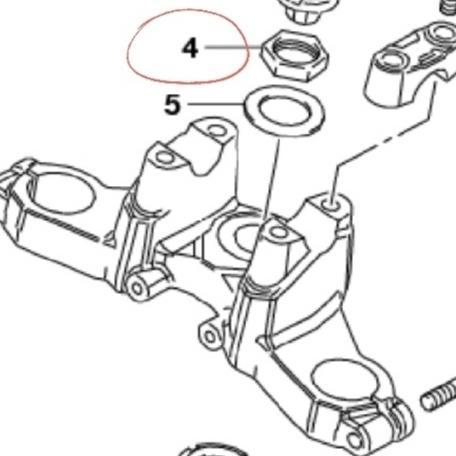 PREMIUM MUR RING SEGITIGA ATAS STANG SUZUKI GSX150 R S BANDIT ASLI ORI SGP