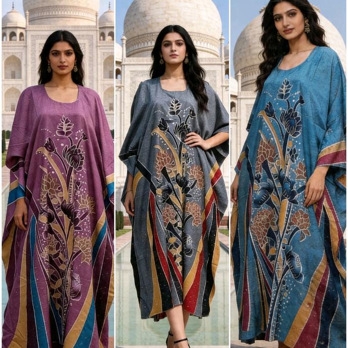 DASTER KAFTAN ORI INDIA BAHAN POLYESTER PREMIUM CANTIK BANGET