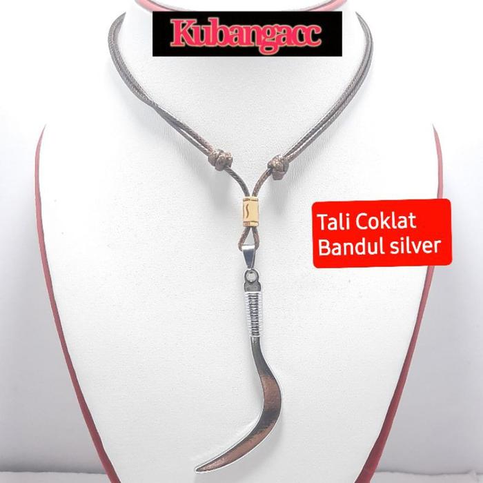 Kalung   Kalung Tali Bandul Celurit Kalung Tali Liontin Celurit Kalung Tali Murah Kalung Pria Wanita