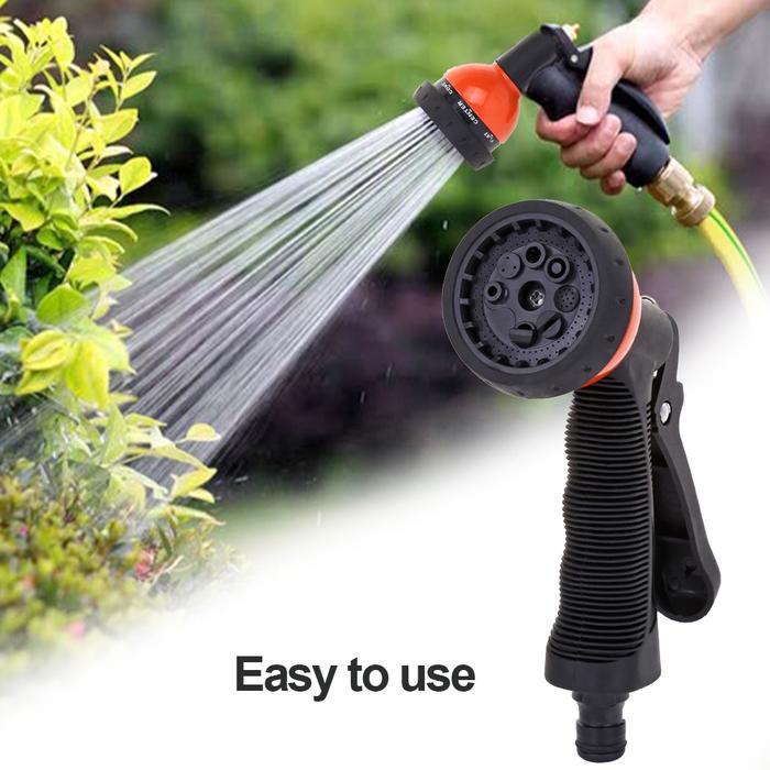 TPR Water Spray Gun High Pressure Portable Water Gun 8 Spray Modes