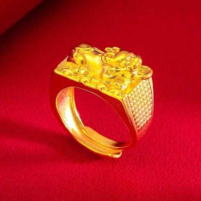 Cincin Pixiu besar yang mendominasi pria, cincin terbuka pria, cincin Pixiu (NJZ-008)