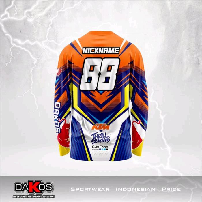 JERSY MOTOR TRAIL KTM KAOS TRAIL LENGAN PANJANG