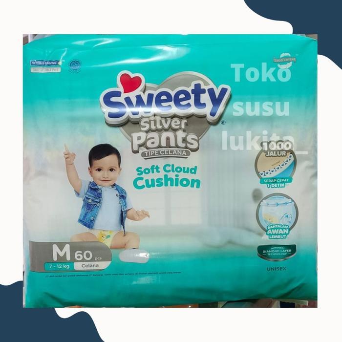 Sweety Silver Pants Ukuran M60 Cewek Cowok Bayi Diapers Popok Bayi Diapers #Gratisongkir