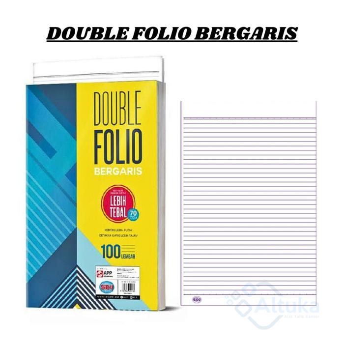 (10 Lembar) Double Folio Bergaris Merk Kiky