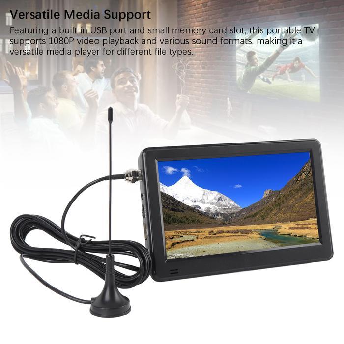 Small Digital Tv 6 Inch Rechargeable Color Led Digital Television Radio Support High Sensitivity Tun