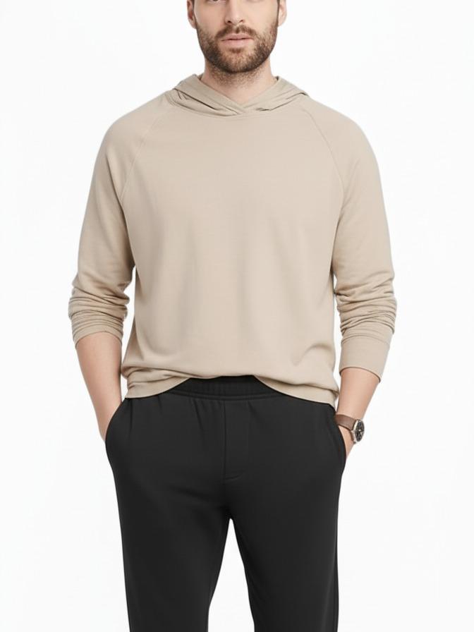 GF & Co Hoodie pria Raglan Sleeve Crewneck Pullover Sweatshirt original