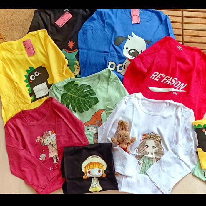 BAJU IMPORT LELANG ANAK SIZE 7-12TAHUN BAHAN COTTOn combed Santai