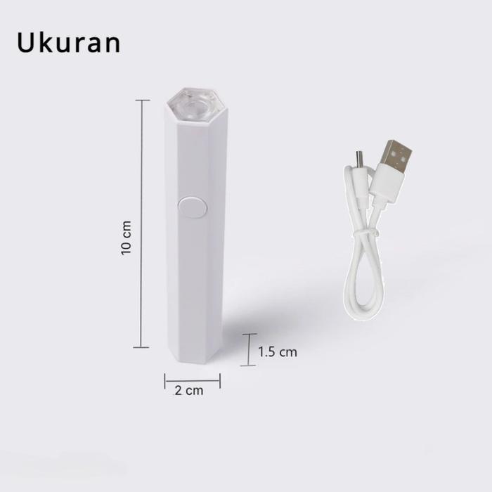 Hexagonal UV Nail Lamp Portable 180mAh / Lampu UV Aksesoris Nail Art 9 Watt  / Uv Led Nail Portable 