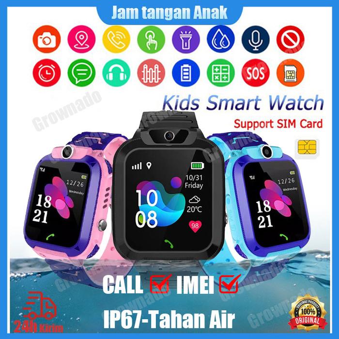 BIG TREND!!! Anti Air IP67 Jam tangan viral anak telepon - anak Gps Digital Smartwatch Display Water