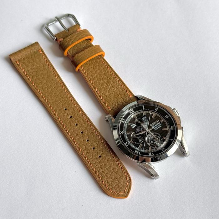 Tali Kulit Jam Tangan | Leather Watch Strap | Camel | Hand made