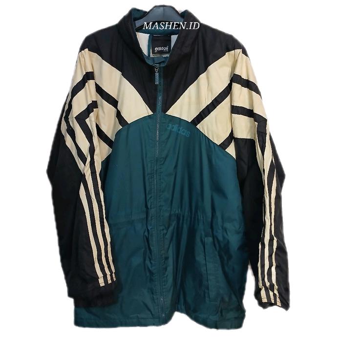 Jaket Vintage Coach Olahraga Adidas Colorblock Size XL