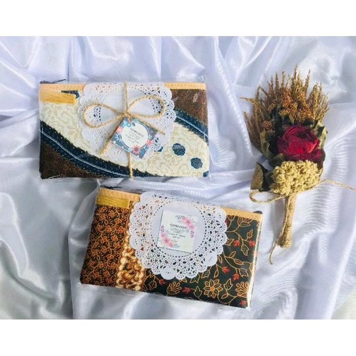 Souvenir Dompet batik muat Hp 19x12 cm isi 50 pcs