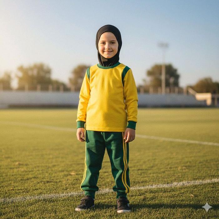 Gomader Baju Olahraga Anak SD Kuning Hijau Anak Baju Outdoor pelindung sinar uv yonex biru