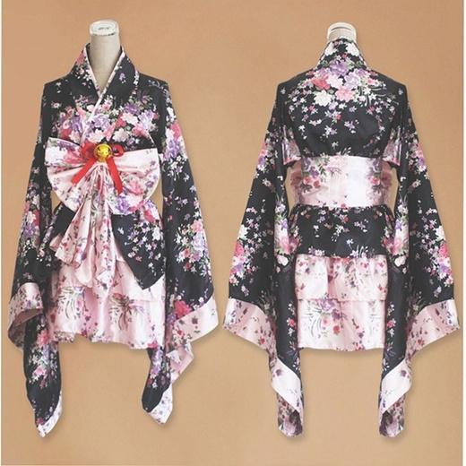 JX3X5K Kimono Lingerie Bikini Baju Tidur Wanita Halus Motif Bunga