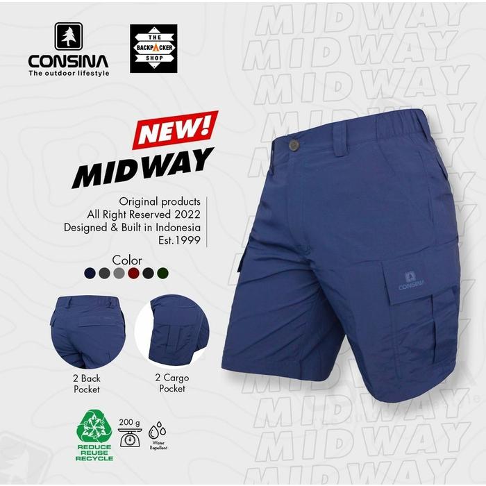Ready.. Consina Midway Celana Pendek Outdoor gunung cargo original