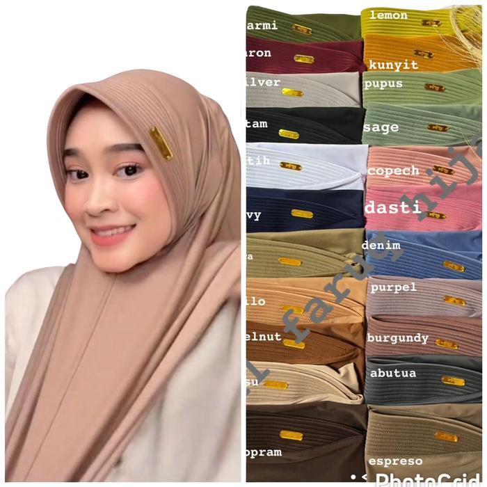 (DAPAT 4PCS) BERGO HAMIDAH M MENUTUP DADA LABEL BESI BY ALYA HIJAB Tebal Simple Lembut Nyaman Airflo