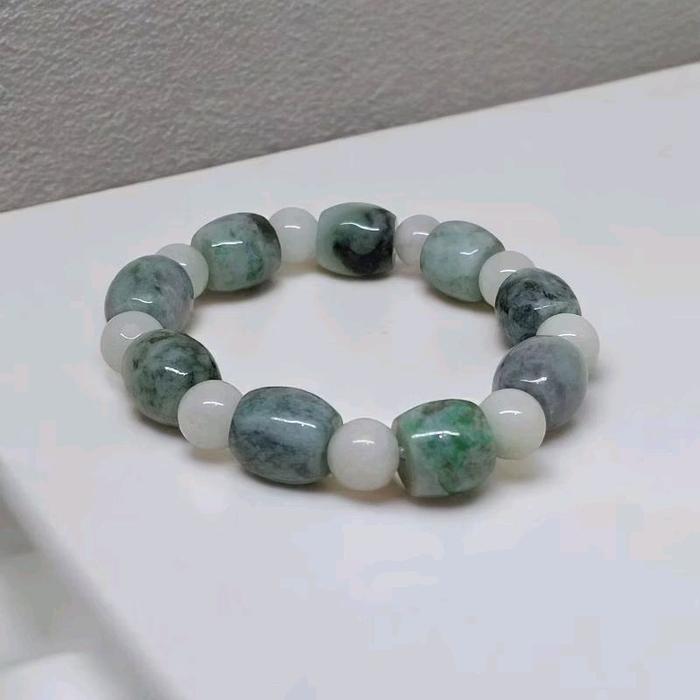 GELANG BATU GIOK JADE TIPE A ORIGINAL STONE GELANG PRIA WANITA