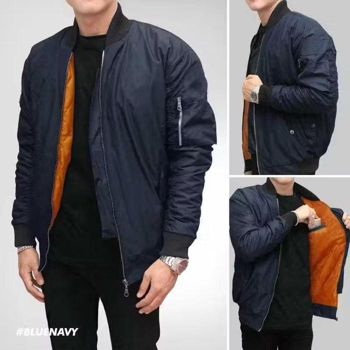 Jaket Bomber premium jaket bomber pria jaket pilot pria wanita formal ▶m=【bb 40-55kg】 k1233-biru jak