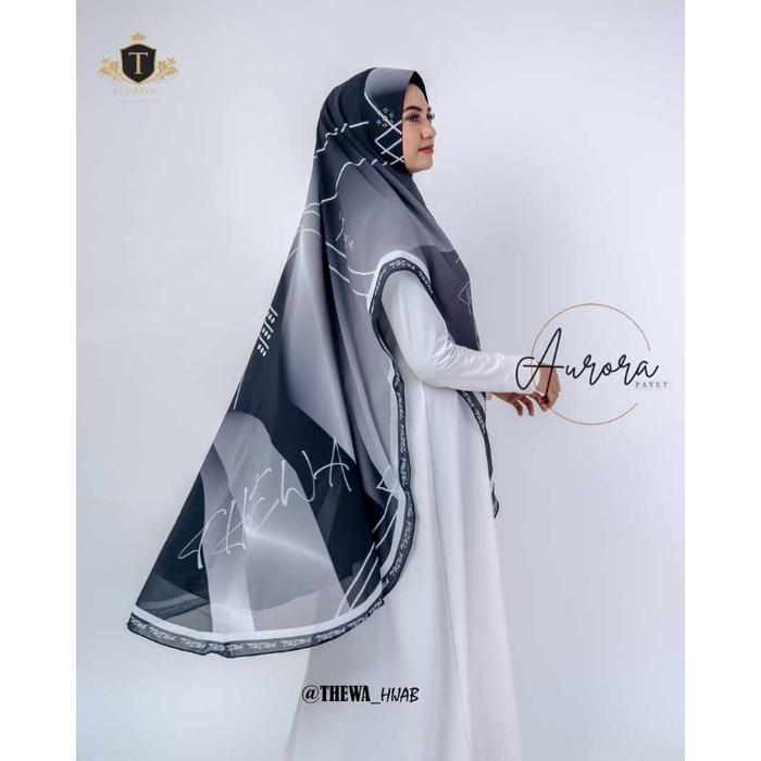 Jilbab printing / khimar printing Aurora payet / hijab motif / Thewa hijab Ap