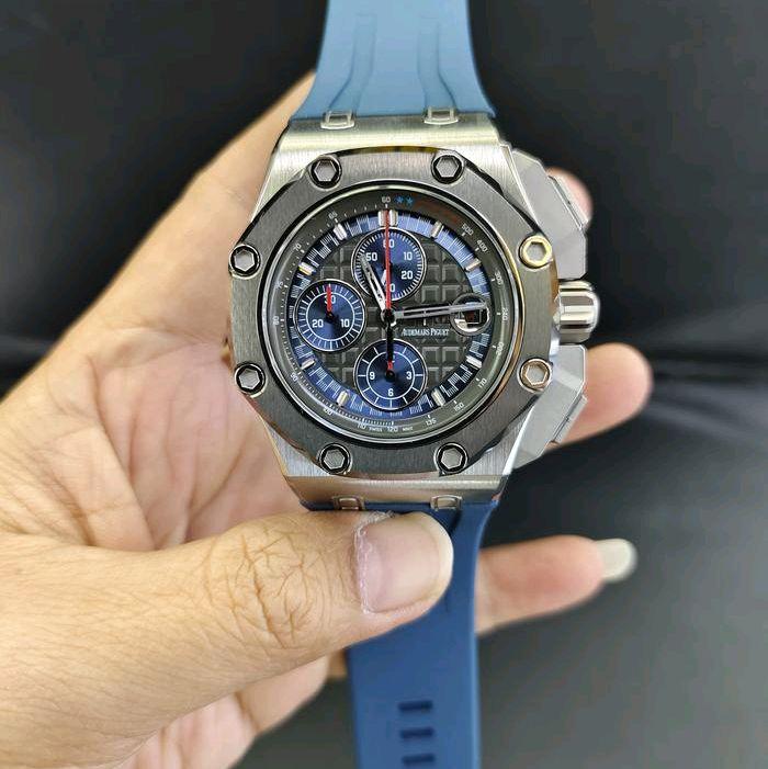 Jam Tangan Ap IAudemars Piquet Royal Oak OS NOVELTY Chrono Michael SchuMacher Inspired Grey Wafle Di