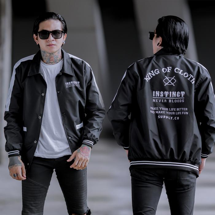 INST JAKET PARASUT PRIA | JAKET PRIA ORIGINAL NEVER BLOODS Logo Motif Logo Motif