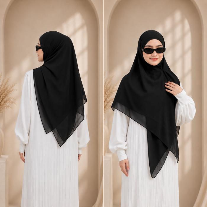 AULIA HIJAB - Hijab Instan Khimar Bandana Tali Jilbab Daily Segitiga Khiban Ceruty Premium