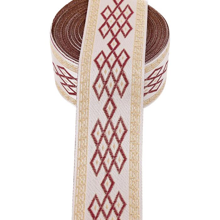 5M Pita Kain DIY Pita Renda Batik Motif Bahan Kain Lebar 6cm Webbing Motif Roll Renda India Renda Pi