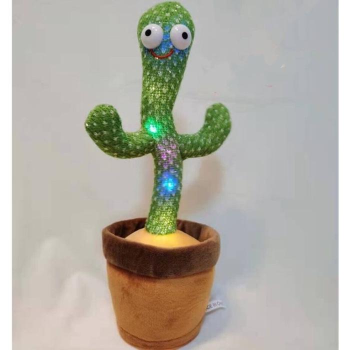{BG} Mainan Boneka Kaktus Goyang Lampu Dan Bisa Bicara / Boneka Kaktus Joget