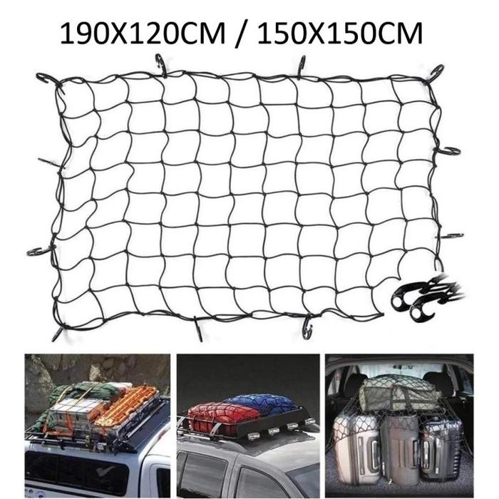 Cargo Net Tali Atap Jaring Bagasi Pengikat Barang Rak Bagasi Atas Atap Mobil Pickup Net Car Roof Bag