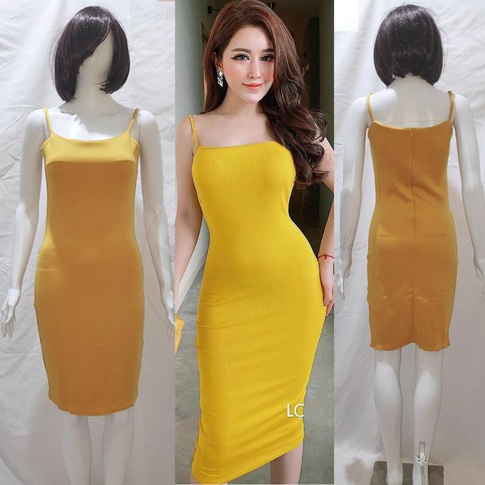 177 Natty Girl Dress Midi Model Atasan Tanktop Sexy Youcansee - Dress Party Baju Seragam LC Karaoke
