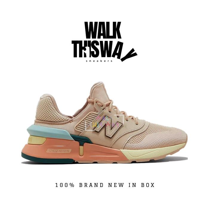 sepatu wanita sneakers new balance 997s / sepatu new balance / sneakers wanita / sandstone white pin