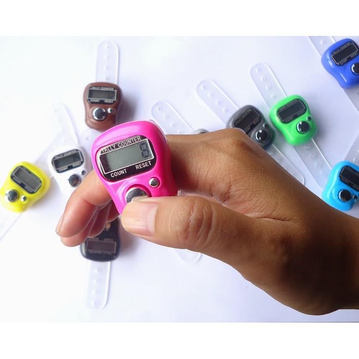 Tasbih Digital LED Counter Hitung Alarm Bulat Kotak Alat Wirid