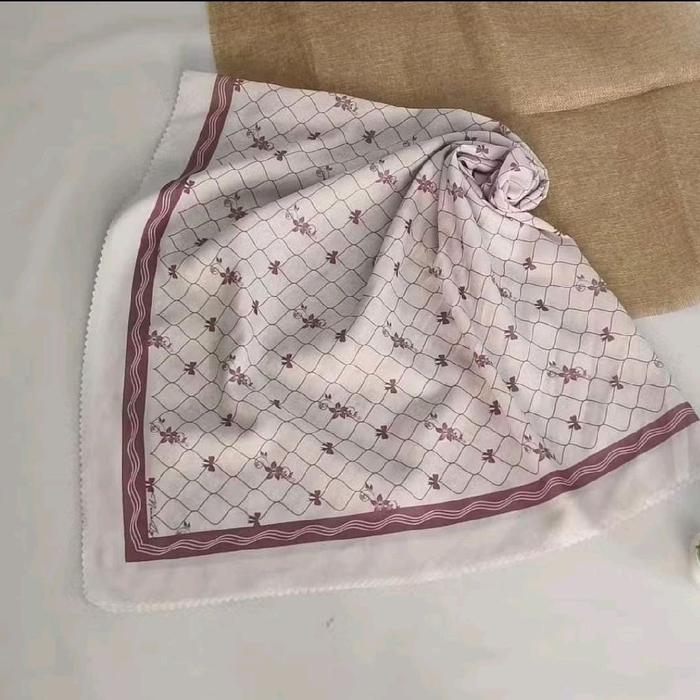 FM- Hijab motip ukuran 115x115cm dan 130x130cm kerudung segi empat voal sublime printing (CQ&CQL)